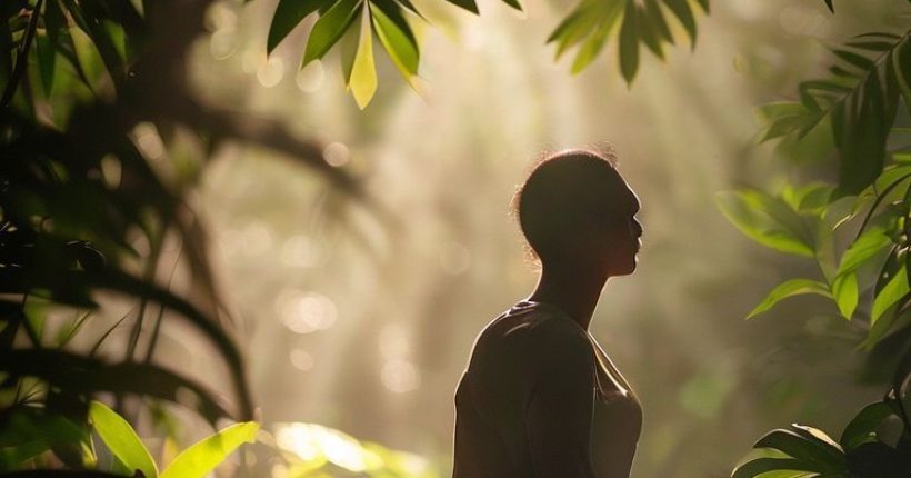 {"prompt":"A serene image depicting a person meditating in a peaceful environment. Soft lighting, focus on calmness and well-being. The person is Thai, meditating amongst lush green foliage. Natural light filtering through the leaves, creating a sense of tranquility.","originalPrompt":"A serene image depicting a person meditating in a peaceful environment. Soft lighting, focus on calmness and well-being. The person is Thai, meditating amongst lush green foliage. Natural light filtering through the leaves, creating a sense of tranquility.","width":1024,"height":1024,"seed":2344,"model":"sana","enhance":false,"nologo":false,"negative_prompt":"undefined","nofeed":false,"safe":false,"quality":"medium","image":[],"transparent":false,"has_nsfw_concept":false,"concept":[],"trackingData":{"actualModel":"sana","usage":{"completionImageTokens":1,"totalTokenCount":1}}}