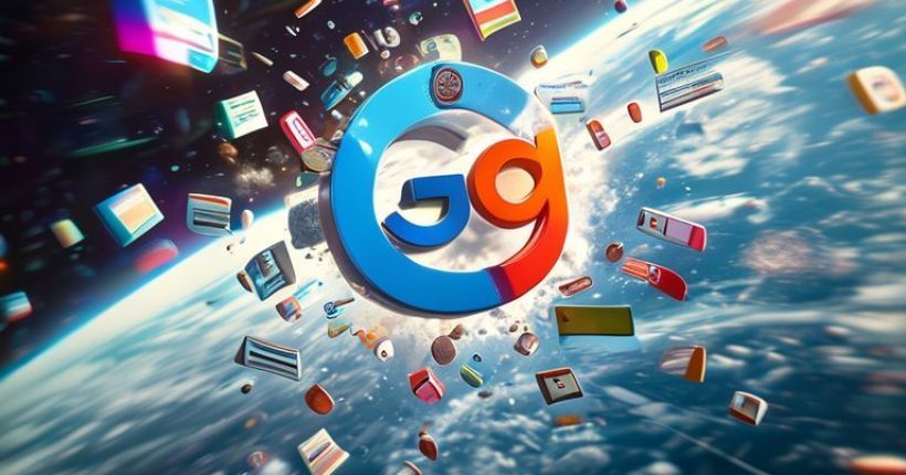 {"prompt":"A futuristic, photorealistic image depicting the Google logo playfully defying gravity, floating amidst various Google search elements (search bar, suggested searches, etc.) also floating around in a zero-gravity environment. The background should be a blurred depiction of Earth as seen from space, adding a touch of wonder and highlighting the concept of \"anti-gravity.\" Use vibrant, eye-catching colors with a sense of fun and surrealism.","originalPrompt":"A futuristic, photorealistic image depicting the Google logo playfully defying gravity, floating amidst various Google search elements (search bar, suggested searches, etc.) also floating around in a zero-gravity environment. The background should be a blurred depiction of Earth as seen from space, adding a touch of wonder and highlighting the concept of \"anti-gravity.\" Use vibrant, eye-catching colors with a sense of fun and surrealism.","width":1024,"height":1024,"seed":1359,"model":"sana","enhance":false,"nologo":false,"negative_prompt":"undefined","nofeed":false,"safe":false,"quality":"medium","image":[],"transparent":false,"has_nsfw_concept":false,"concept":[],"trackingData":{"actualModel":"sana","usage":{"completionImageTokens":1,"totalTokenCount":1}}}