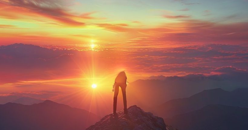 {"prompt":"A photorealistic image of a person standing on a mountain peak, silhouetted against a vibrant sunrise sky. They are looking out at the vast landscape, with a sense of accomplishment and peace. The overall mood is inspiring and hopeful, depicting overcoming challenges and achieving success.","originalPrompt":"A photorealistic image of a person standing on a mountain peak, silhouetted against a vibrant sunrise sky. They are looking out at the vast landscape, with a sense of accomplishment and peace. The overall mood is inspiring and hopeful, depicting overcoming challenges and achieving success.","width":1024,"height":1024,"seed":4096,"model":"sana","enhance":false,"nologo":false,"negative_prompt":"undefined","nofeed":false,"safe":false,"quality":"medium","image":[],"transparent":false,"has_nsfw_concept":false,"concept":[],"trackingData":{"actualModel":"sana","usage":{"completionImageTokens":1,"totalTokenCount":1}}}