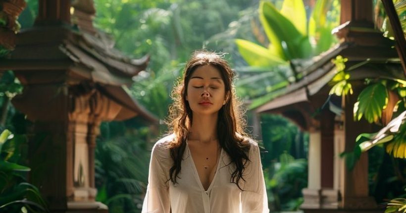 {"prompt":"A serene image of a woman meditating in a lush green Thai garden, with traditional Thai architecture in the background. The image should evoke feelings of peace, tranquility, and rejuvenation. The woman should be dressed in comfortable clothing, and the overall lighting should be soft and natural.","originalPrompt":"A serene image of a woman meditating in a lush green Thai garden, with traditional Thai architecture in the background. The image should evoke feelings of peace, tranquility, and rejuvenation. The woman should be dressed in comfortable clothing, and the overall lighting should be soft and natural.","width":1024,"height":1024,"seed":4587,"model":"sana","enhance":false,"nologo":false,"negative_prompt":"undefined","nofeed":false,"safe":false,"quality":"medium","image":[],"transparent":false,"has_nsfw_concept":false,"concept":[],"trackingData":{"actualModel":"sana","usage":{"completionImageTokens":1,"totalTokenCount":1}}}