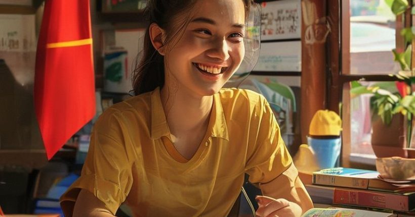 {"prompt":"Photorealistic image of a beginner learning Thai, surrounded by Thai language books, flashcards, and possibly a Thai flag. The person is smiling and appears engaged and motivated. Focus on bright colors and a positive learning environment. The setting could be a study room or a cozy cafe.","originalPrompt":"Photorealistic image of a beginner learning Thai, surrounded by Thai language books, flashcards, and possibly a Thai flag. The person is smiling and appears engaged and motivated. Focus on bright colors and a positive learning environment. The setting could be a study room or a cozy cafe.","width":1024,"height":1024,"seed":12758,"model":"sana","enhance":false,"nologo":false,"negative_prompt":"undefined","nofeed":false,"safe":false,"quality":"medium","image":[],"transparent":false,"has_nsfw_concept":false,"concept":[],"trackingData":{"actualModel":"sana","usage":{"completionImageTokens":1,"totalTokenCount":1}}}