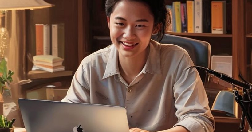 {"prompt":"A person sitting at a desk with a laptop, studying Thai. The scene should convey a sense of focus and determination, with Thai textbooks and language learning materials scattered around. The background should be a warm and inviting study space. The person is smiling slightly, indicating enjoyment of the learning process. The overall image should be photorealistic and high quality.","originalPrompt":"A person sitting at a desk with a laptop, studying Thai. The scene should convey a sense of focus and determination, with Thai textbooks and language learning materials scattered around. The background should be a warm and inviting study space. The person is smiling slightly, indicating enjoyment of the learning process. The overall image should be photorealistic and high quality.","width":1024,"height":1024,"seed":13065,"model":"sana","enhance":false,"nologo":false,"negative_prompt":"undefined","nofeed":false,"safe":false,"quality":"medium","image":[],"transparent":false,"has_nsfw_concept":false,"concept":[],"trackingData":{"actualModel":"sana","usage":{"completionImageTokens":1,"totalTokenCount":1}}}