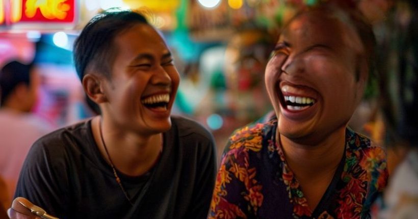 {"prompt":"Photorealistic image of a smiling person, both Thai and non-Thai, possibly expatriate, laughing and enjoying a meal together at a vibrant Thai street food stall. Focus on the joyful atmosphere and cross-cultural friendship. The background should be colorful and lively, reflecting the essence of Thai culture and cuisine.","originalPrompt":"Photorealistic image of a smiling person, both Thai and non-Thai, possibly expatriate, laughing and enjoying a meal together at a vibrant Thai street food stall. Focus on the joyful atmosphere and cross-cultural friendship. The background should be colorful and lively, reflecting the essence of Thai culture and cuisine.","width":1024,"height":1024,"seed":14480,"model":"sana","enhance":false,"nologo":false,"negative_prompt":"undefined","nofeed":false,"safe":false,"quality":"medium","image":[],"transparent":false,"has_nsfw_concept":false,"concept":[],"trackingData":{"actualModel":"sana","usage":{"completionImageTokens":1,"totalTokenCount":1}}}