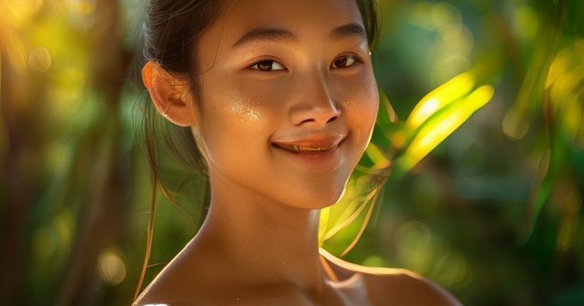 {"prompt":"Photorealistic close-up of a beautiful Thai woman with naturally glowing skin, sunlight gently illuminating her face. She is smiling softly, and the background is a blur of lush greenery, suggesting a healthy lifestyle. The focus is on the clarity and radiance of her skin.","originalPrompt":"Photorealistic close-up of a beautiful Thai woman with naturally glowing skin, sunlight gently illuminating her face. She is smiling softly, and the background is a blur of lush greenery, suggesting a healthy lifestyle. The focus is on the clarity and radiance of her skin.","width":1024,"height":1024,"seed":1507,"model":"sana","enhance":false,"nologo":false,"negative_prompt":"undefined","nofeed":false,"safe":false,"quality":"medium","image":[],"transparent":false,"has_nsfw_concept":false,"concept":[],"trackingData":{"actualModel":"sana","usage":{"completionImageTokens":1,"totalTokenCount":1}}}
