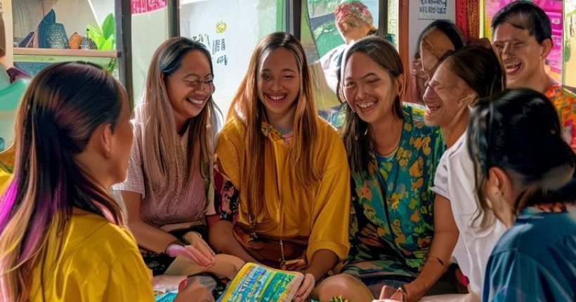 {"prompt":"A vibrant and inviting image depicting a diverse group of people happily learning Thai together. The scene should be set in either a modern classroom or a relaxed outdoor setting in Thailand, with Thai script and cultural elements subtly incorporated. Focus on conveying the joy and accessibility of learning the language.","originalPrompt":"A vibrant and inviting image depicting a diverse group of people happily learning Thai together. The scene should be set in either a modern classroom or a relaxed outdoor setting in Thailand, with Thai script and cultural elements subtly incorporated. Focus on conveying the joy and accessibility of learning the language.","width":1024,"height":1024,"seed":1572,"model":"sana","enhance":false,"nologo":false,"negative_prompt":"undefined","nofeed":false,"safe":false,"quality":"medium","image":[],"transparent":false,"has_nsfw_concept":false,"concept":[],"trackingData":{"actualModel":"sana","usage":{"completionImageTokens":1,"totalTokenCount":1}}}