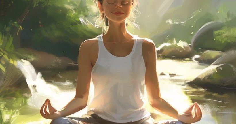 {"prompt":"A serene image depicting a person meditating outdoors in a peaceful natural setting. The person is sitting in a comfortable position, eyes closed, with a gentle smile on their face. The background should feature lush greenery, soft sunlight, and perhaps a gentle stream or waterfall. The overall tone should be calming and inviting, reflecting the peace and tranquility associated with mindfulness.","originalPrompt":"A serene image depicting a person meditating outdoors in a peaceful natural setting. The person is sitting in a comfortable position, eyes closed, with a gentle smile on their face. The background should feature lush greenery, soft sunlight, and perhaps a gentle stream or waterfall. The overall tone should be calming and inviting, reflecting the peace and tranquility associated with mindfulness.","width":1024,"height":1024,"seed":1574,"model":"sana","enhance":false,"nologo":false,"negative_prompt":"undefined","nofeed":false,"safe":false,"quality":"medium","image":[],"transparent":false,"has_nsfw_concept":false,"concept":[],"trackingData":{"actualModel":"sana","usage":{"completionImageTokens":1,"totalTokenCount":1}}}