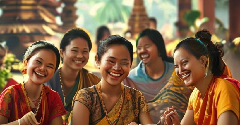 {"prompt":"Photorealistic image. A diverse group of smiling Thai people are shown in various settings: one group volunteering at a local temple, another participating in a yoga class, and a third group sharing a meal together. The style is warm and inviting, with a shallow depth of field to emphasize the connection between the people. The background is a blend of modern and traditional Thai elements. The overall image should convey a sense of happiness, community, and personal fulfillment.","originalPrompt":"Photorealistic image. A diverse group of smiling Thai people are shown in various settings: one group volunteering at a local temple, another participating in a yoga class, and a third group sharing a meal together. The style is warm and inviting, with a shallow depth of field to emphasize the connection between the people. The background is a blend of modern and traditional Thai elements. The overall image should convey a sense of happiness, community, and personal fulfillment.","width":1024,"height":1024,"seed":1580,"model":"sana","enhance":false,"nologo":false,"negative_prompt":"undefined","nofeed":false,"safe":false,"quality":"medium","image":[],"transparent":false,"has_nsfw_concept":false,"concept":[],"trackingData":{"actualModel":"sana","usage":{"completionImageTokens":1,"totalTokenCount":1}}}